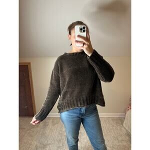 Max Studio: Brown Chenille Sweater